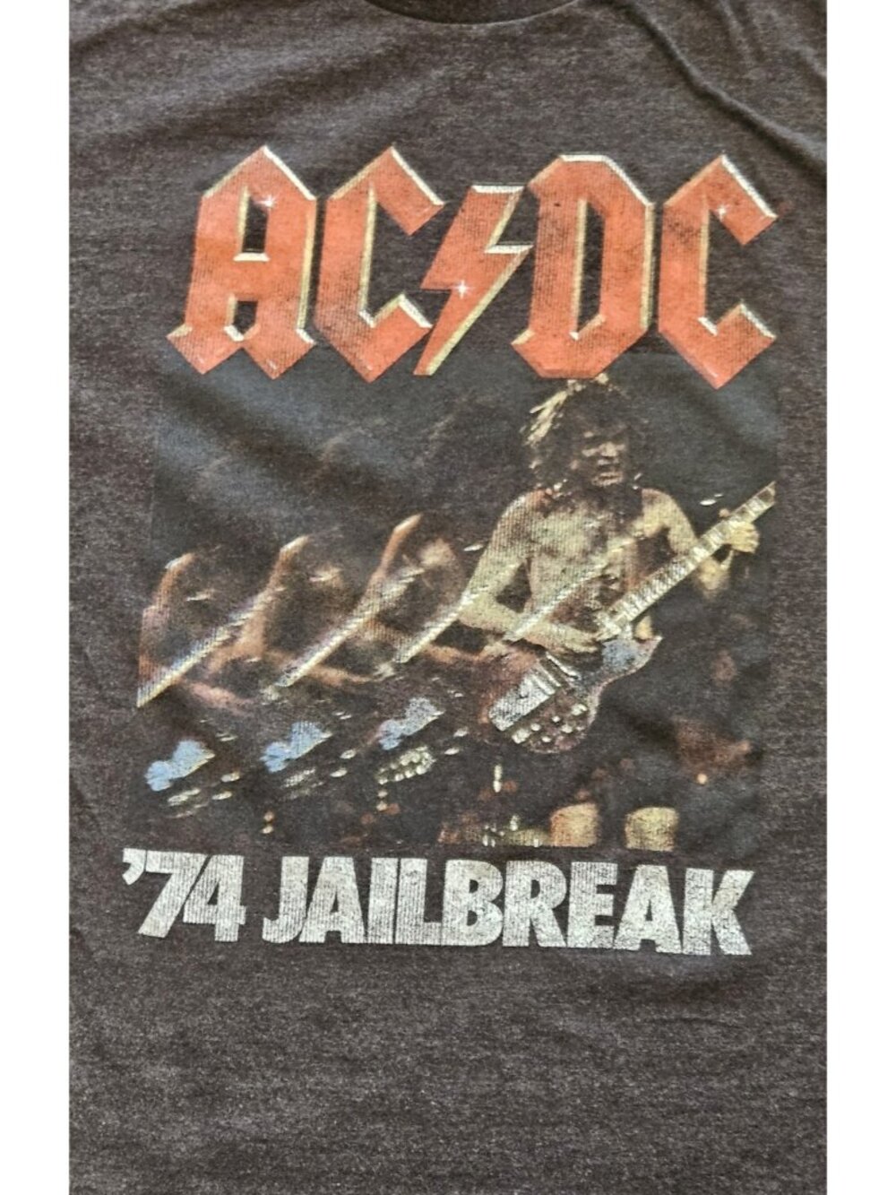 Lucky Brand AC/DC Jailbreak 74 Graphic T-Shirt Mens XL Black Rock Band Tee - Picture 2 of 6